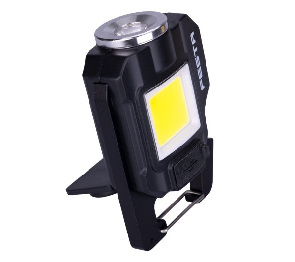 LED COB MINI nabíjecí svítilna s magnetem a karabinou, 750 lm, IP44 FESTA 37655
