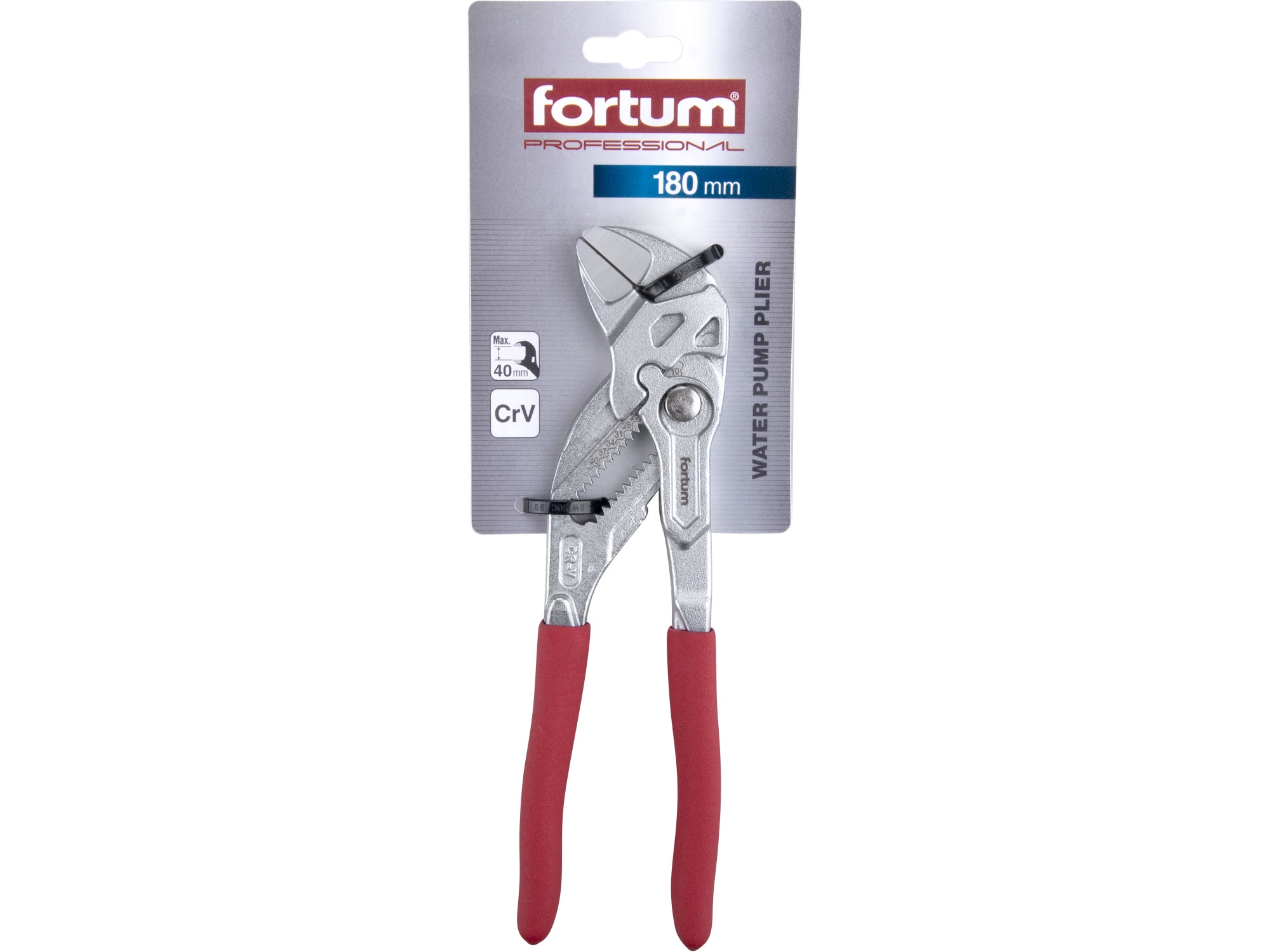 Kleště SIKO s rovnými hladkými čelistmi 180 mm, CrV, FORTUM, 4770211