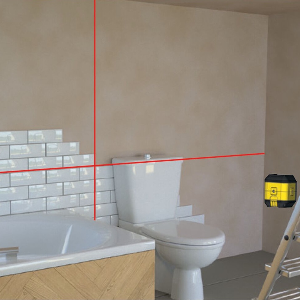Samonivelační křížový laser, Cubix, červený paprsek STANLEY® STHT77498-1