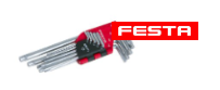 Sada L klíčů torx CrV T10-T50 9ks FESTA 18497