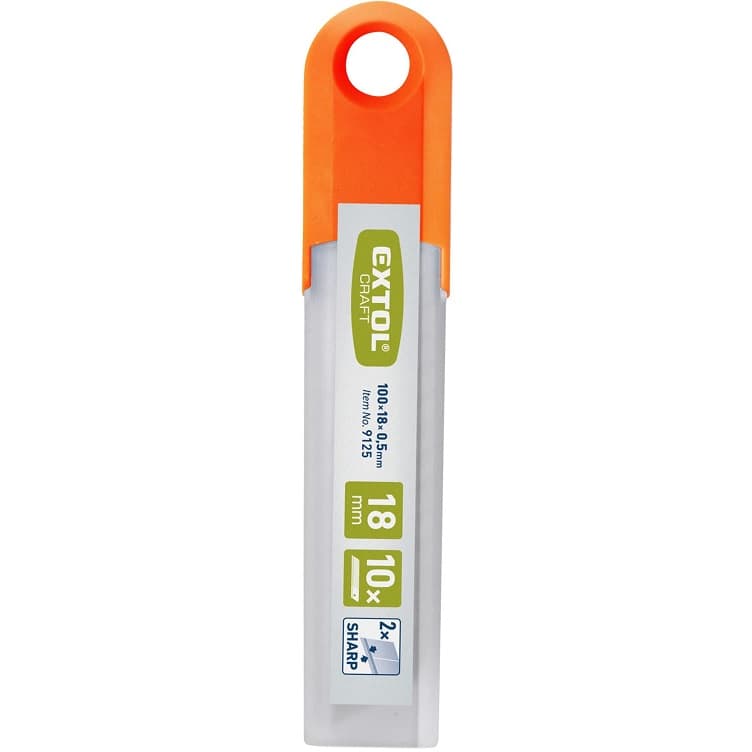Břity ulamovací do nože 10ks, 18mm(tl.05mm/14s), EXTOL CRAFT, 9125