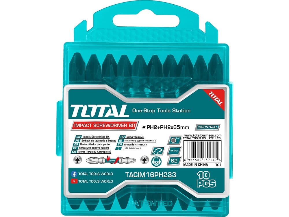 Hroty oboustranné PH2 , sada 10ks, TOTAL TACIM16PH233