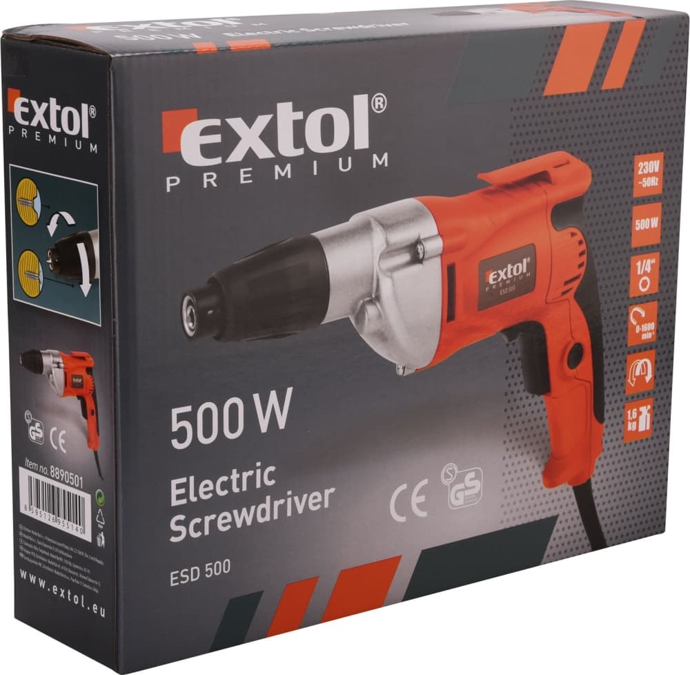 Elektrický šroubovák 500W ESD 500 EXTOL PREMIUM 8890501