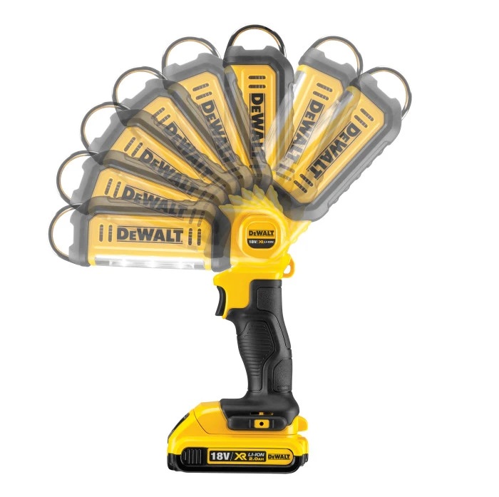 Ruční nastavitelná aku svítilna LED 18V XR Li-Ion DEWALT DCL050