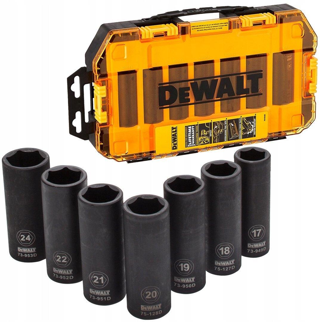 7 dílna sada prodloužených rázových hlavic 1/2" DeWALT DWMT74737-0