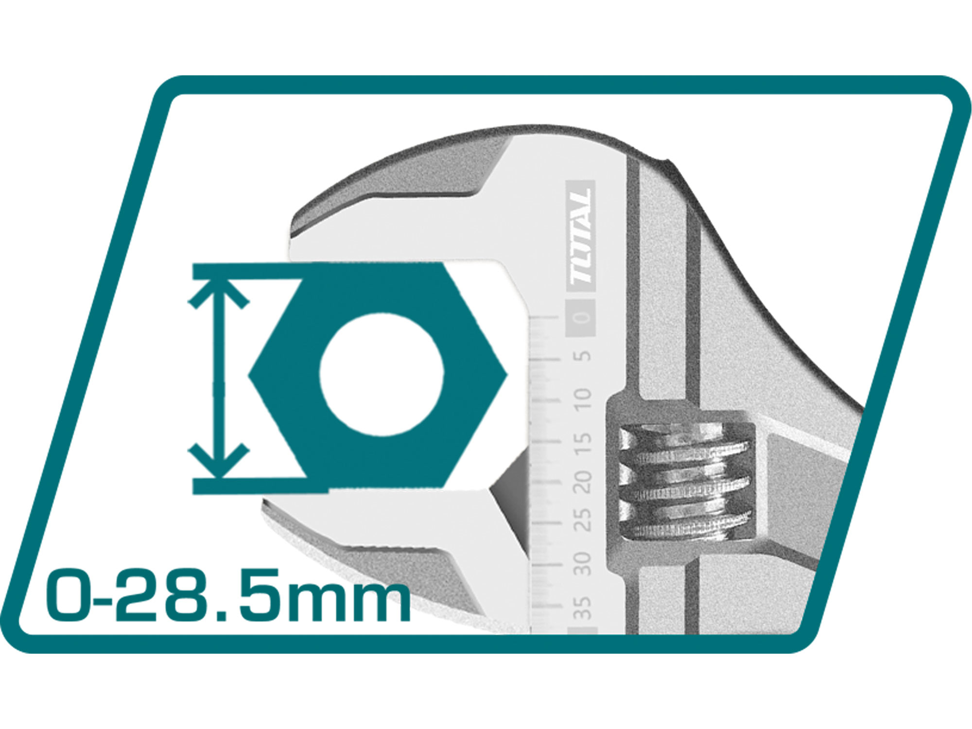 Klíč nastavitelný 150mm, CrV TOTAL THT101066