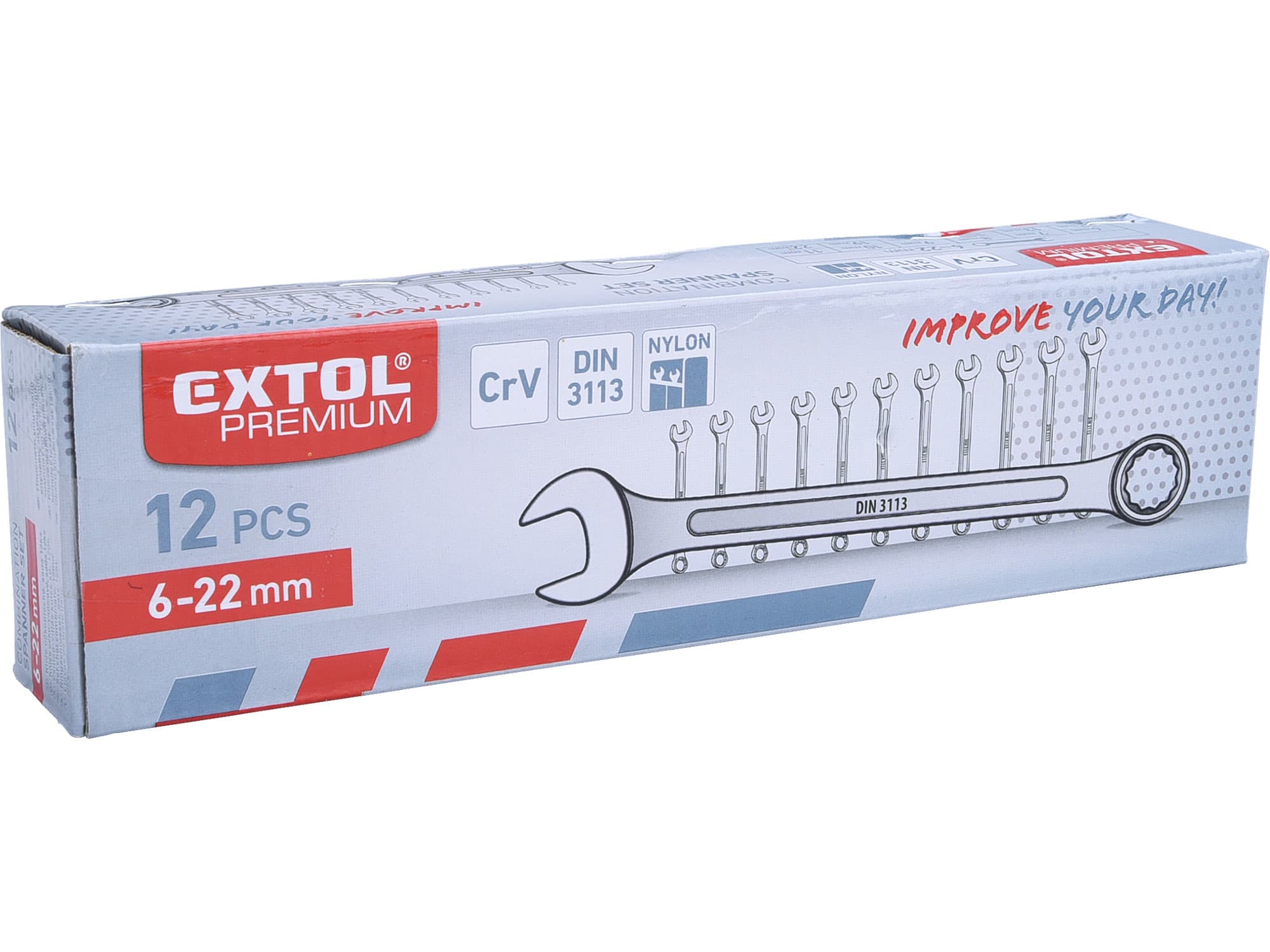 Sada očkoplochých klíčů 12 ks, 6–22 mm, EXTOL Premium 6333