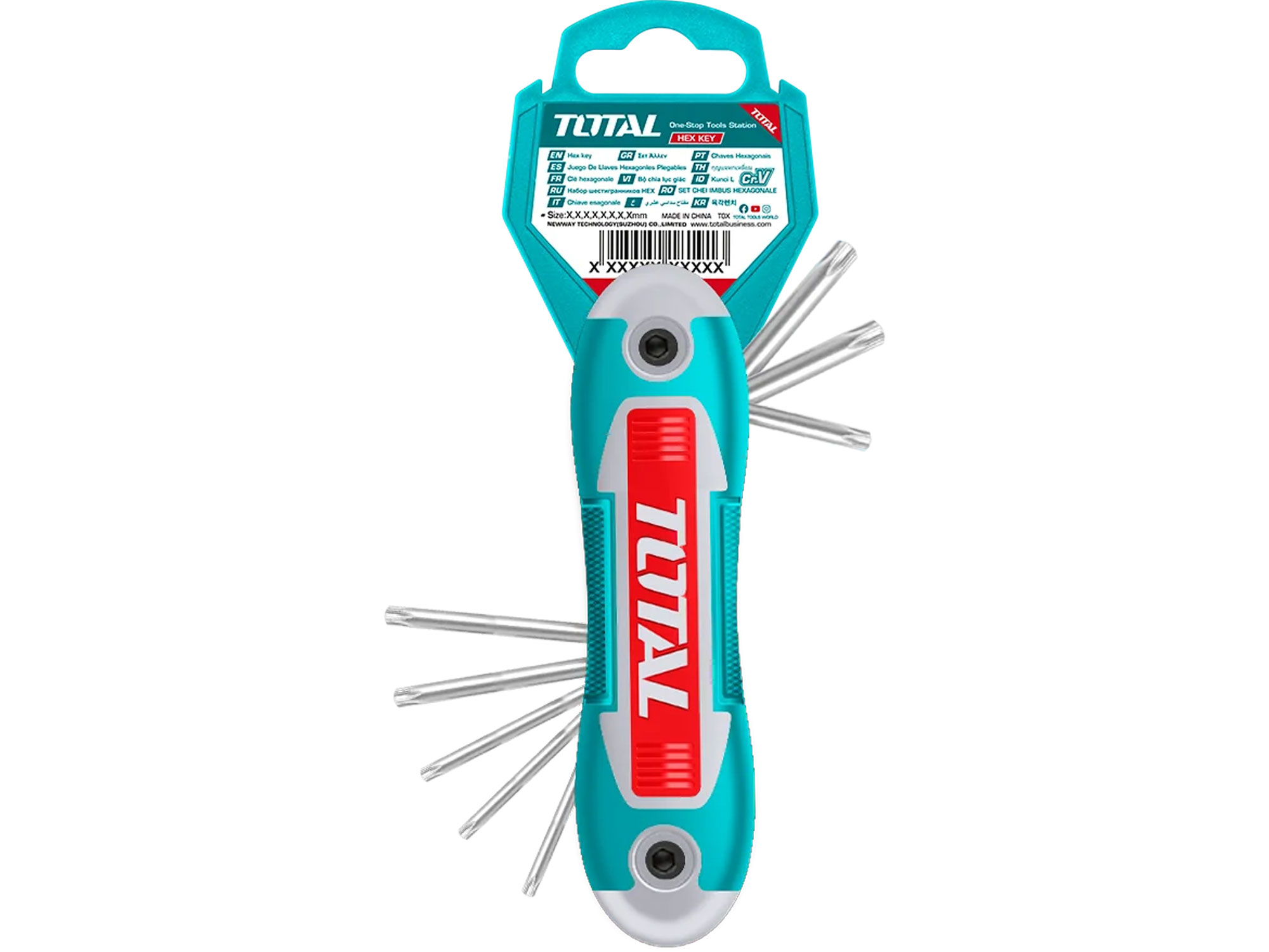 Zavírací klíče TORX, sada 8 ks, CrV  TOTAL THT1061846