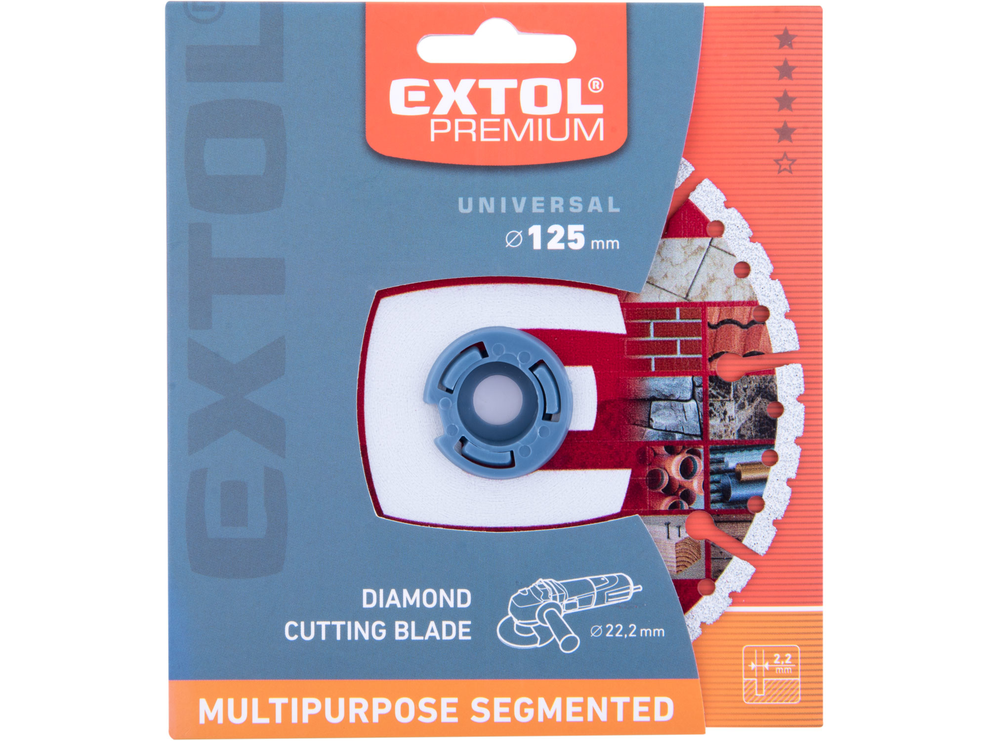 MULTI univerzální diamantový řezný kotouč 125 x 22,2 x 2,2 mm, 8803001