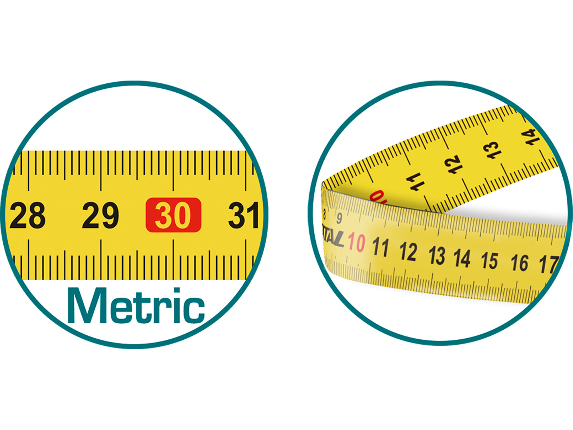 Metr svinovací 5 m, š. pásku 15 mm TOTAL TMT126051M