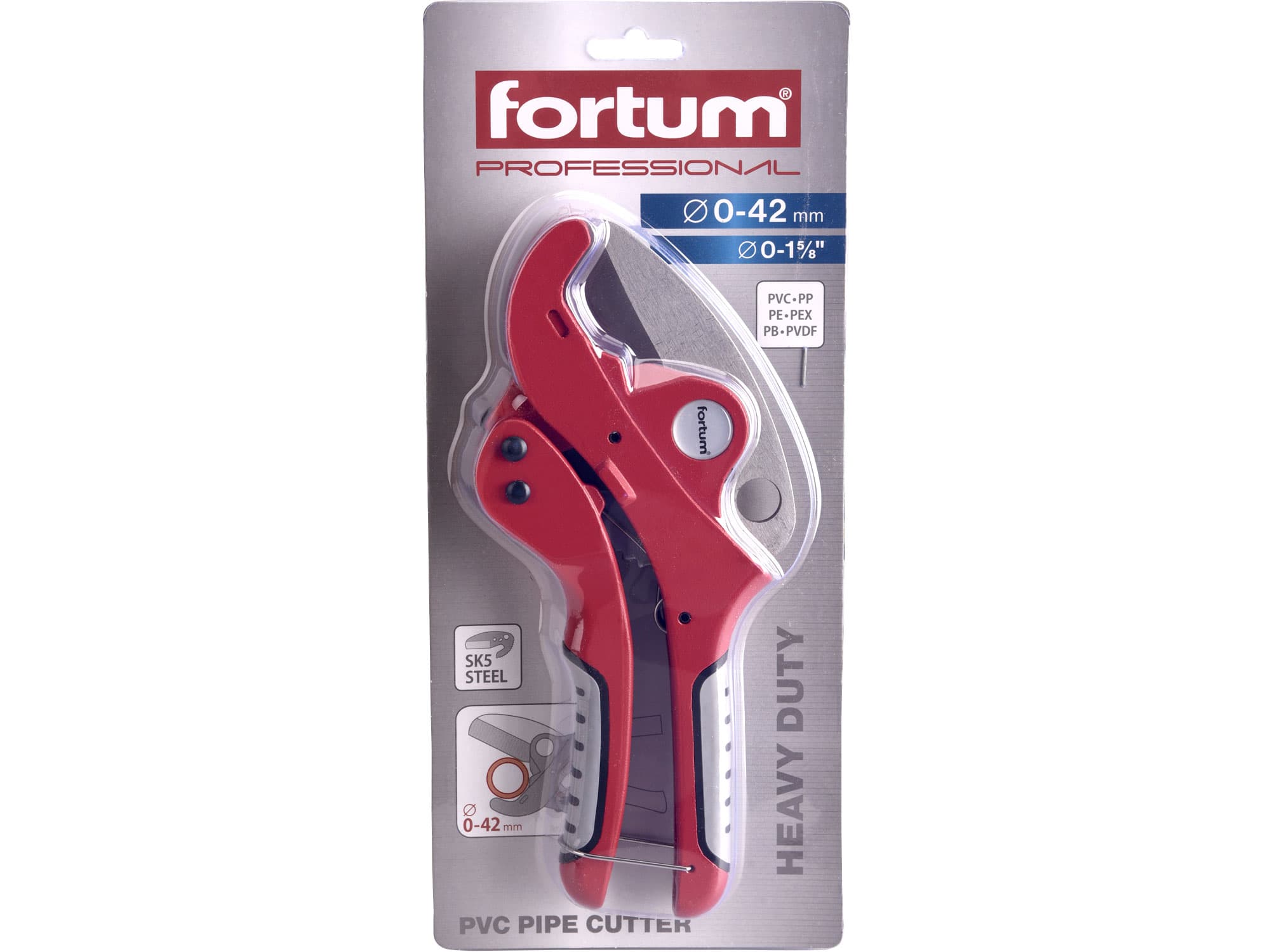 Nůžky na plastové trubky 0–42 mm Fortum 4775010