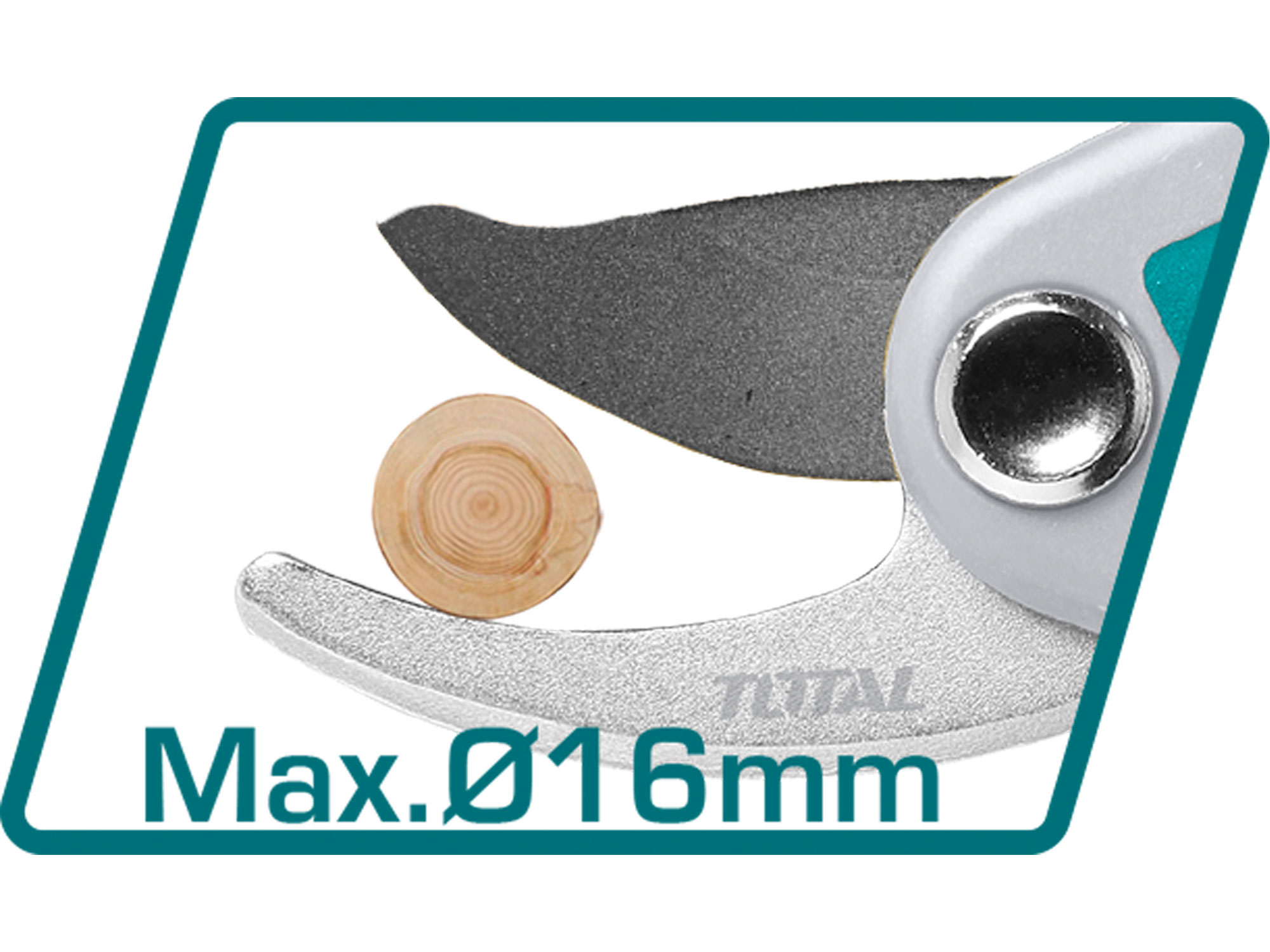 Nůžky zahradní, 220mm, industrial TOTAL THT0601