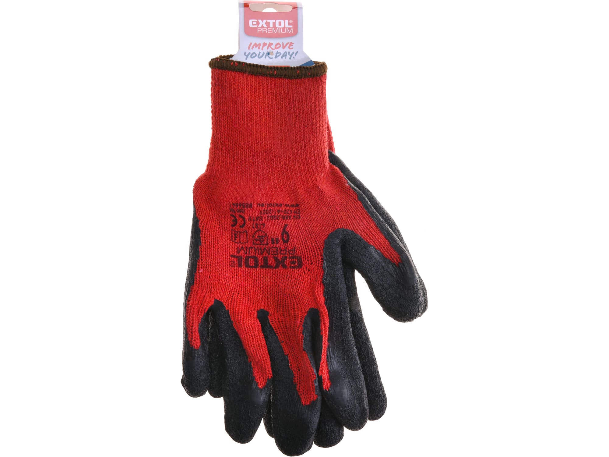 Pracovní bavlněné rukavice polomáčené v latexu vel. 9" (L) Extol Premium 8856641
