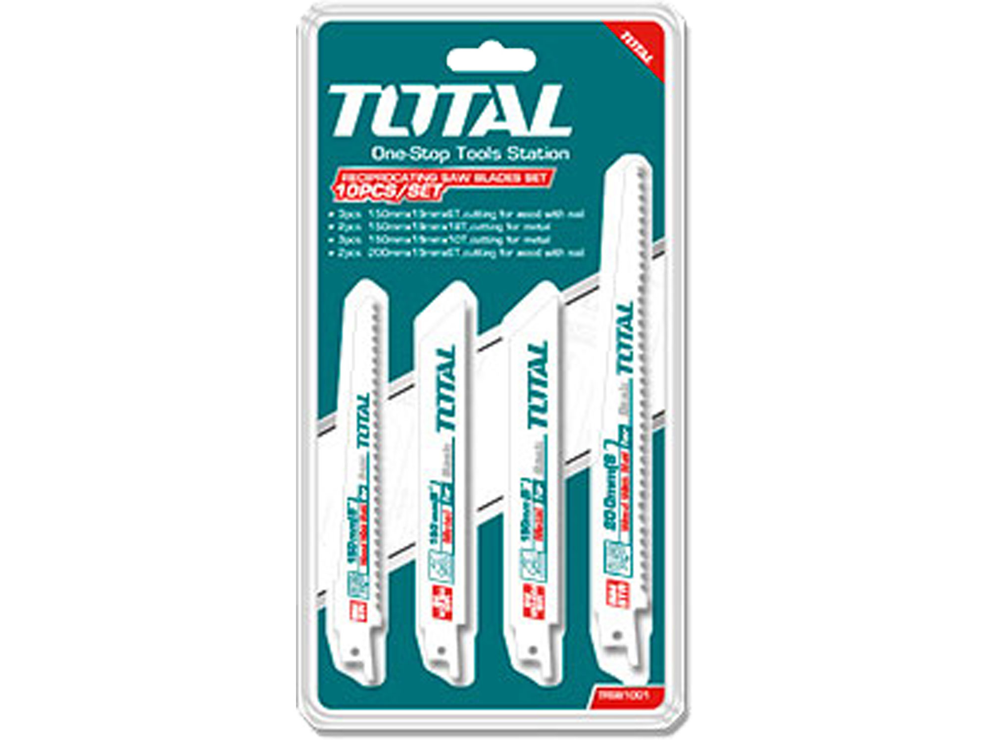Sada řezacích plátků, 10ks, BiMetal, TOTAL TRSB1001