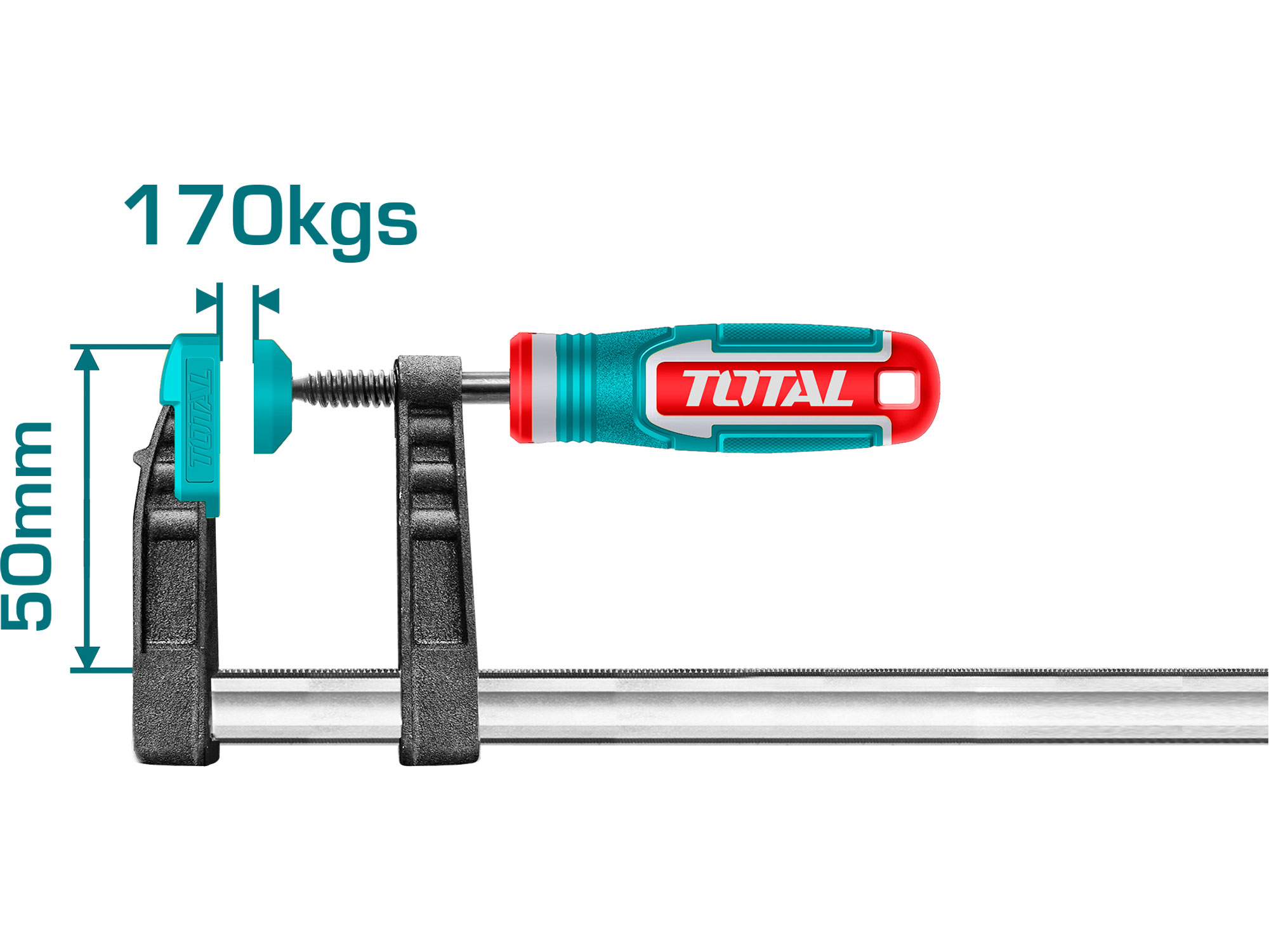 Stolařská svěrka F 50 x 150 mm industrial TOTAL THT1320501
