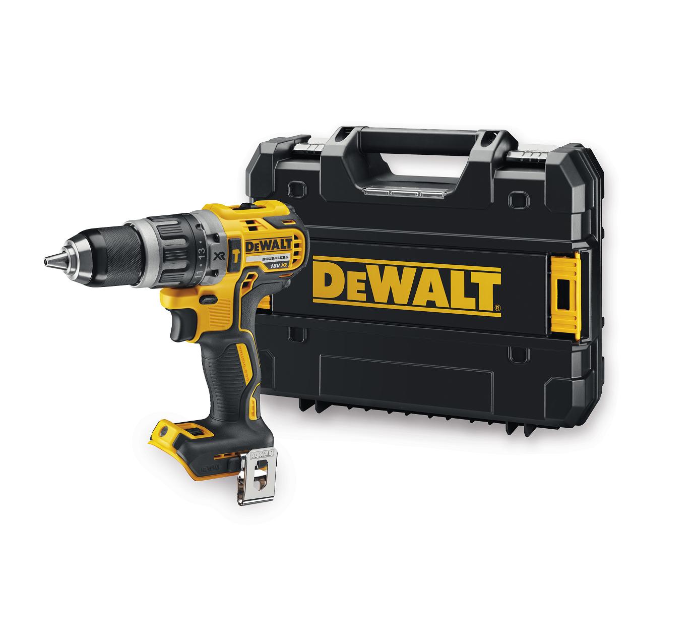 DCD796NT DeWALT Bezuhlíková příklepová vrtačka/ šroubovák 18V XR samostatný stroj v kufru TSTAK
