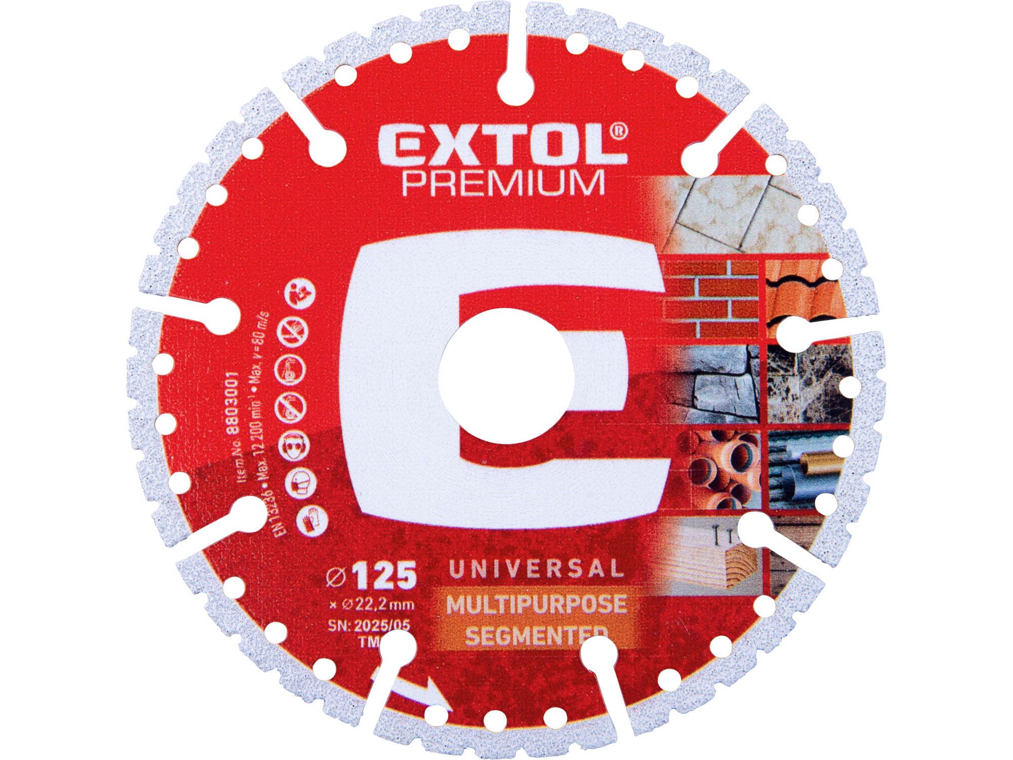 MULTI univerzální diamantový řezný kotouč 125 x 22,2 x 2,2 mm, 8803001