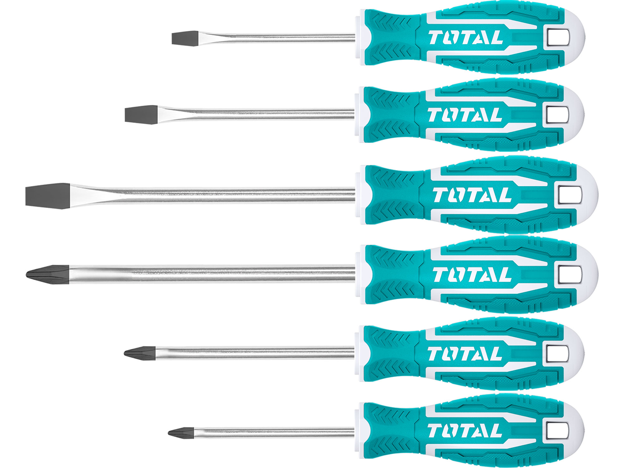 Šroubováky, sada 6ks, industrial, CrV, TOTAL THT250606