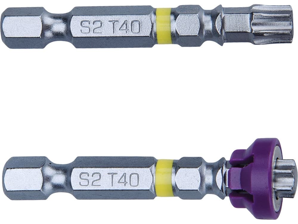 Hroty sada 2ks TORX s magnetickým kloboučkem, T 40x50mm, S2, FORTUM, 4741489