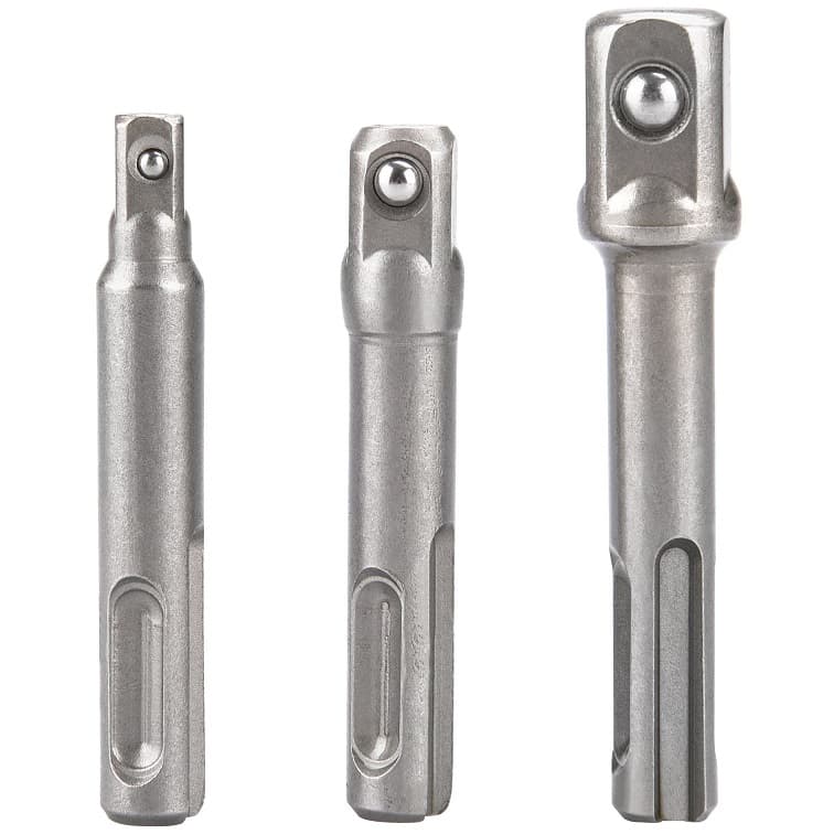 Adaptéry sada 3ks z SDS PLUS na čtyřhran, 1/4"-3/8"-1/2", CrV  EXTOL PREMIUM 8819695