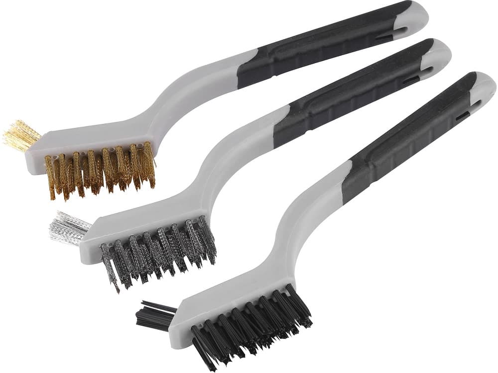 Kartáče malé, sada 3ks, 180mm (ocel,nylon,mosaz)  EXTOL PREMIUM 8803901