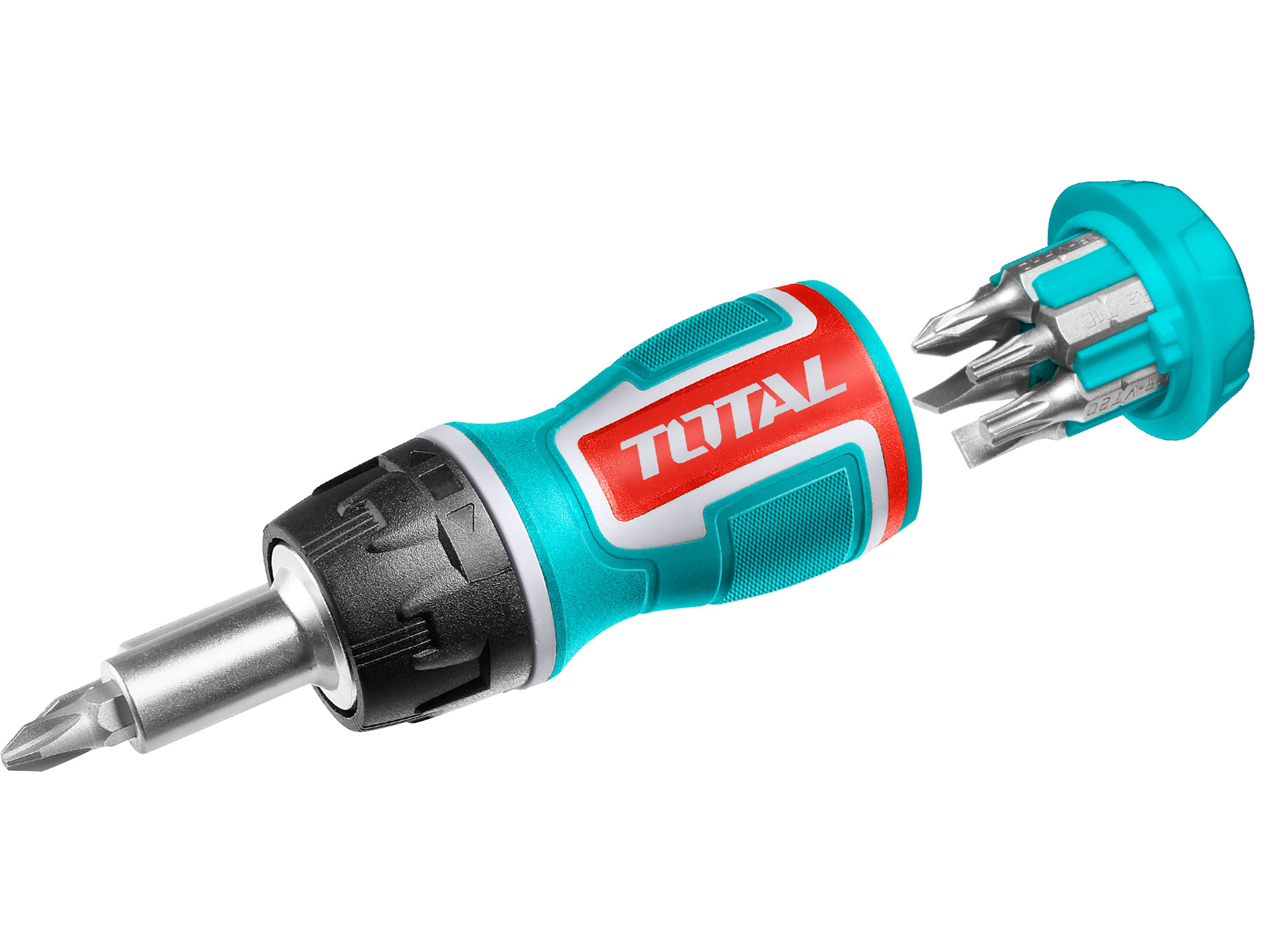 Šroubovák krátký řáčnový 8 v 1, CrV TOTAL TACSDS1726