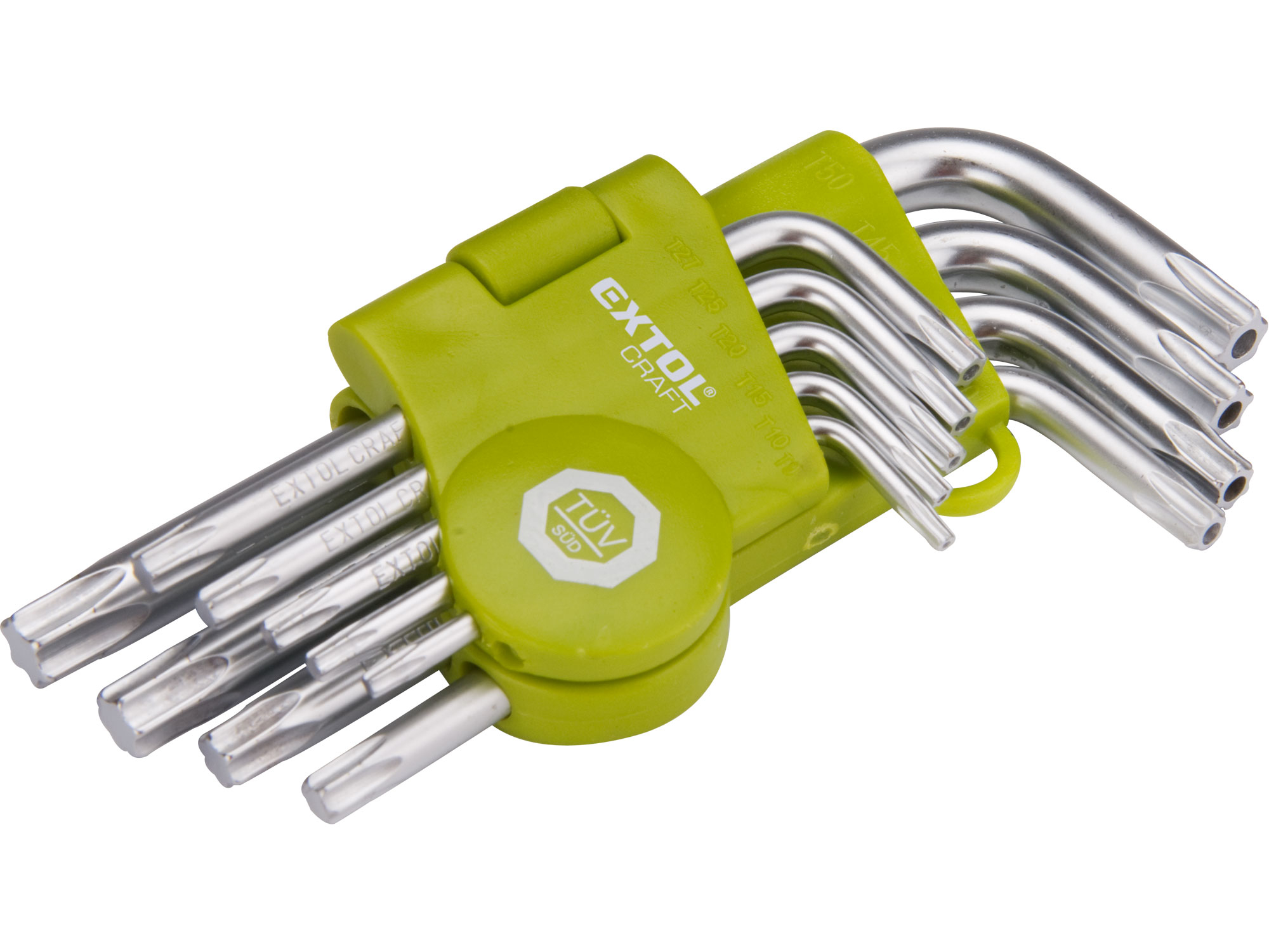 Sada L-klíče TORX, T 10-50, krátké, 9ks  EXTOL 66010