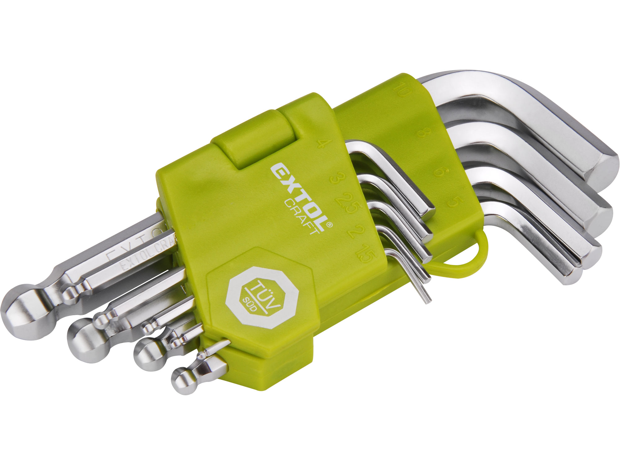 Sada L-klíče krátké IMBUS, sada 9ks, 1,5-10mm EXTOL CRAFT 66000