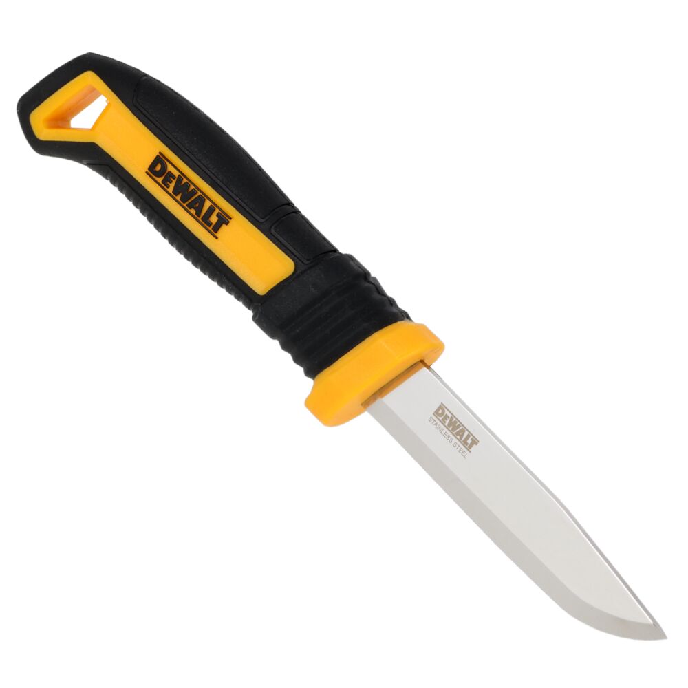 Řemeslnický nůž s pevným ostřím 90 mma plastovým pouzdrem na opasek DeWALT DWHT9-10354