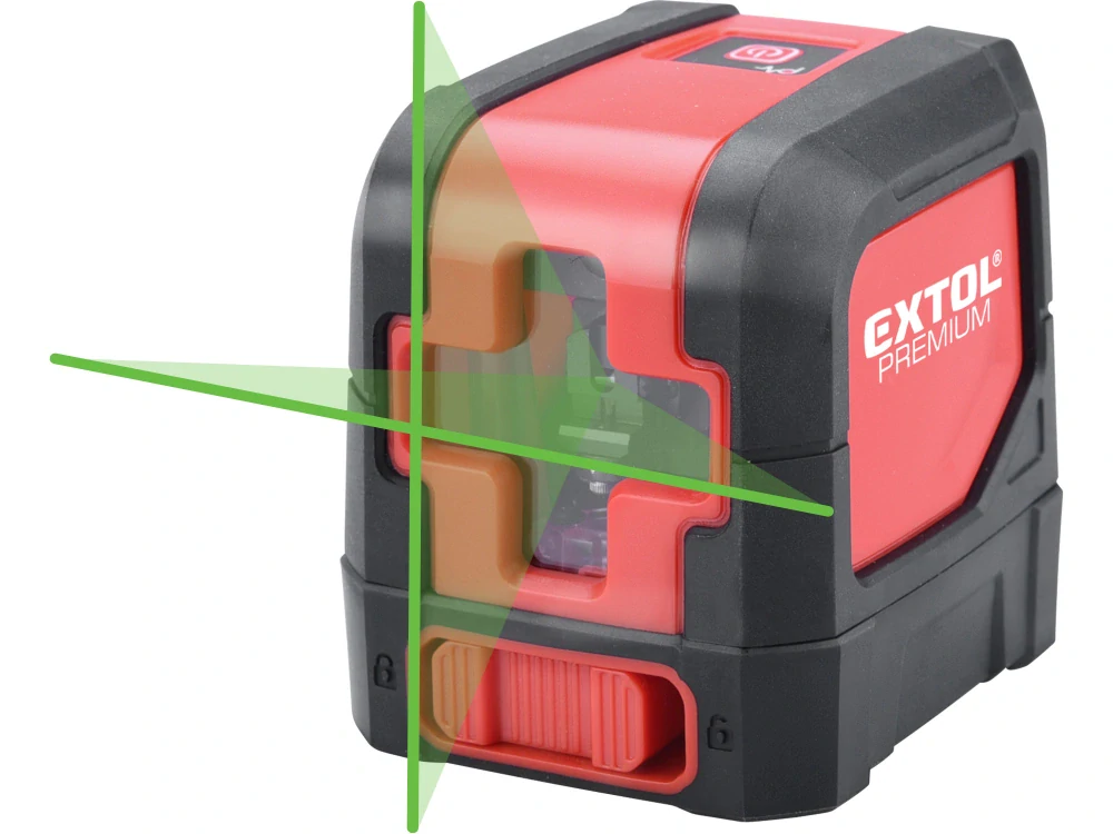 Laser zelený, křížový samonivelační, liniový 1H 1V EXTOL 8823306