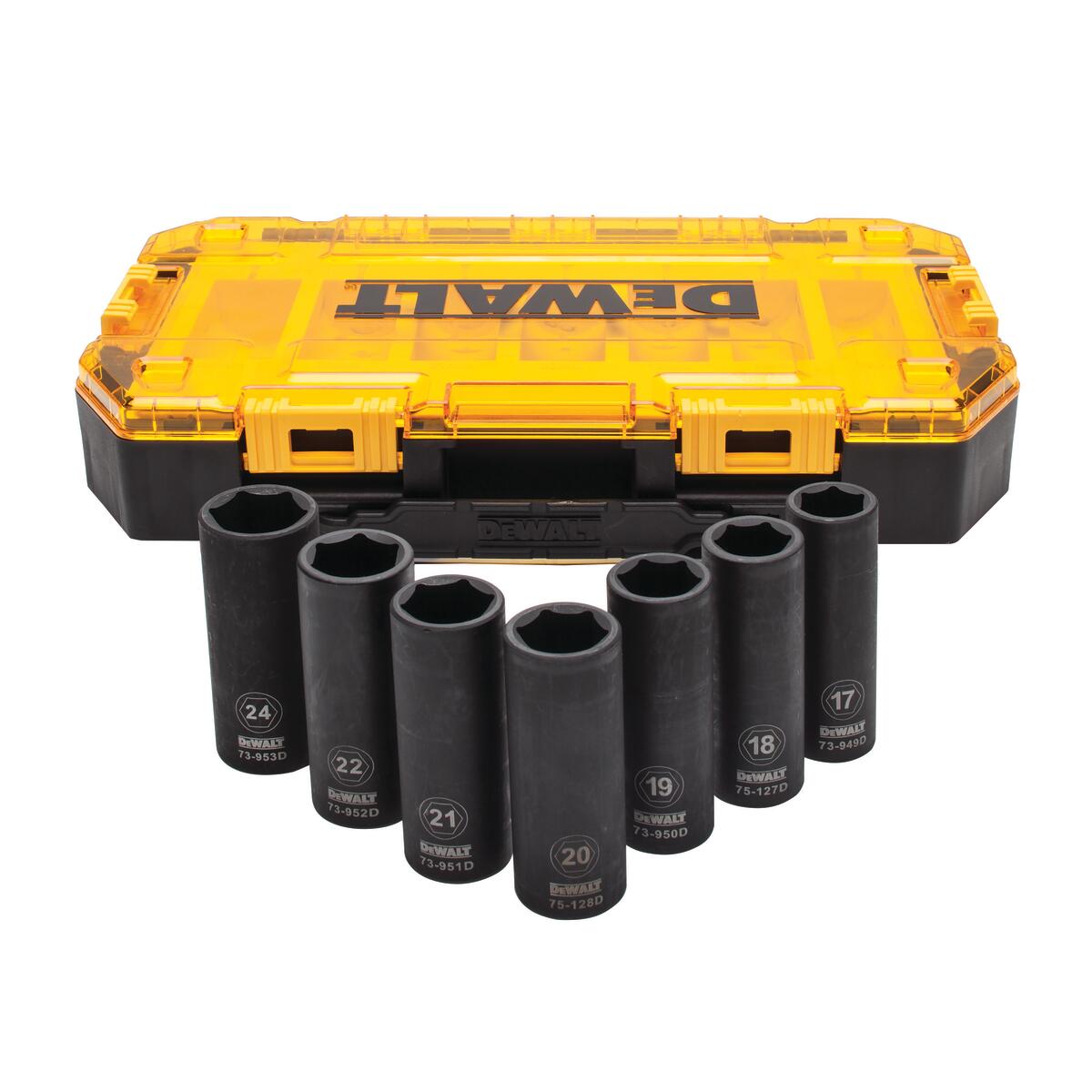 7 dílna sada prodloužených rázových hlavic 1/2" DeWALT DWMT74737-0